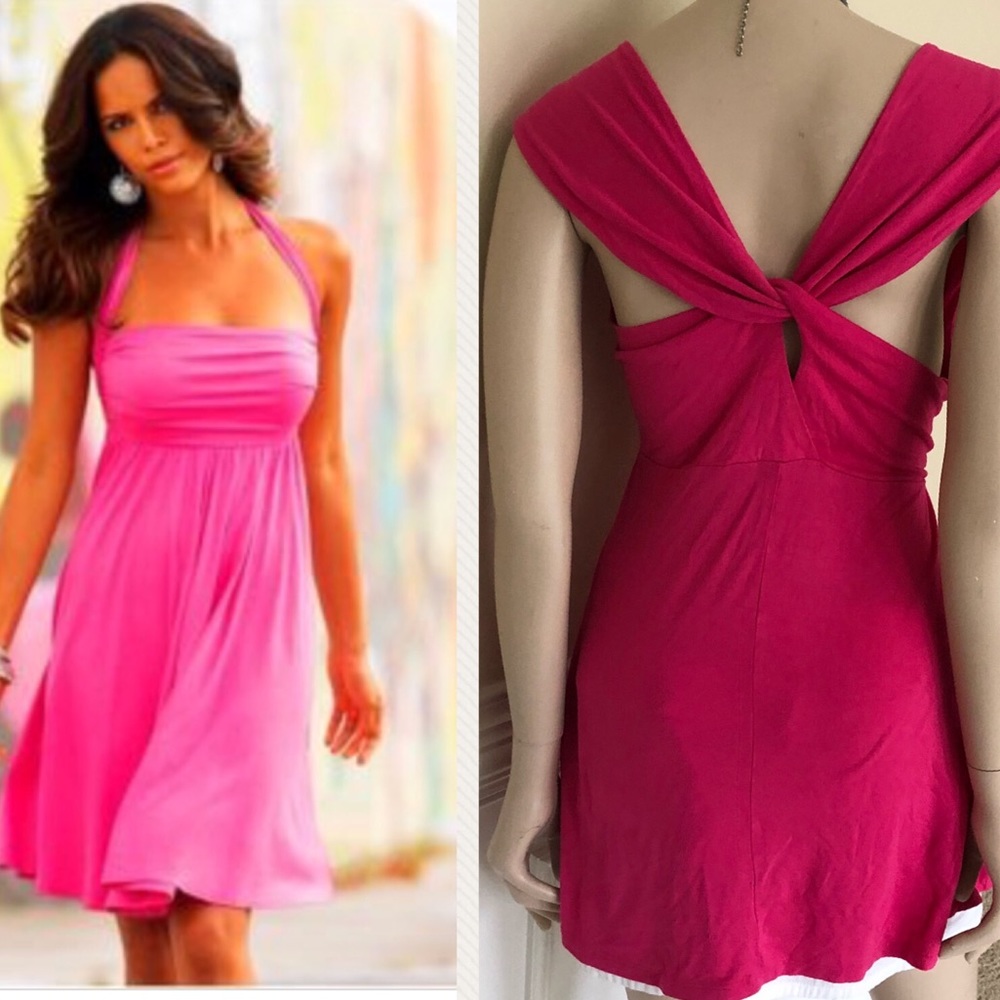 Boston Proper Crossover Back knot Day Dress